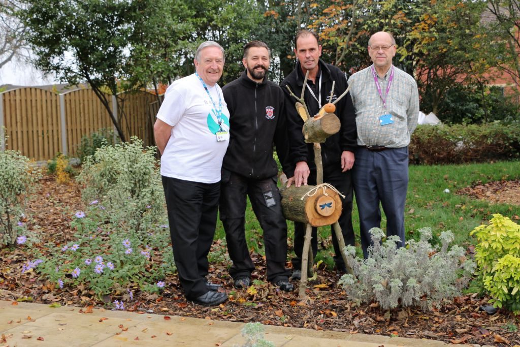 Pictured left to right are: John Wells, St John’s Hospice Fundraiser, Chris Monk, Chris Dyke and Adrian Colley, Volunteer.