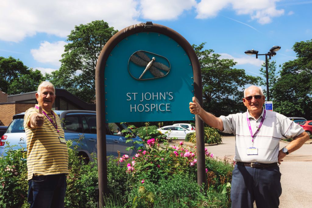 Pictured is John and Joe, our hospice volunteers.